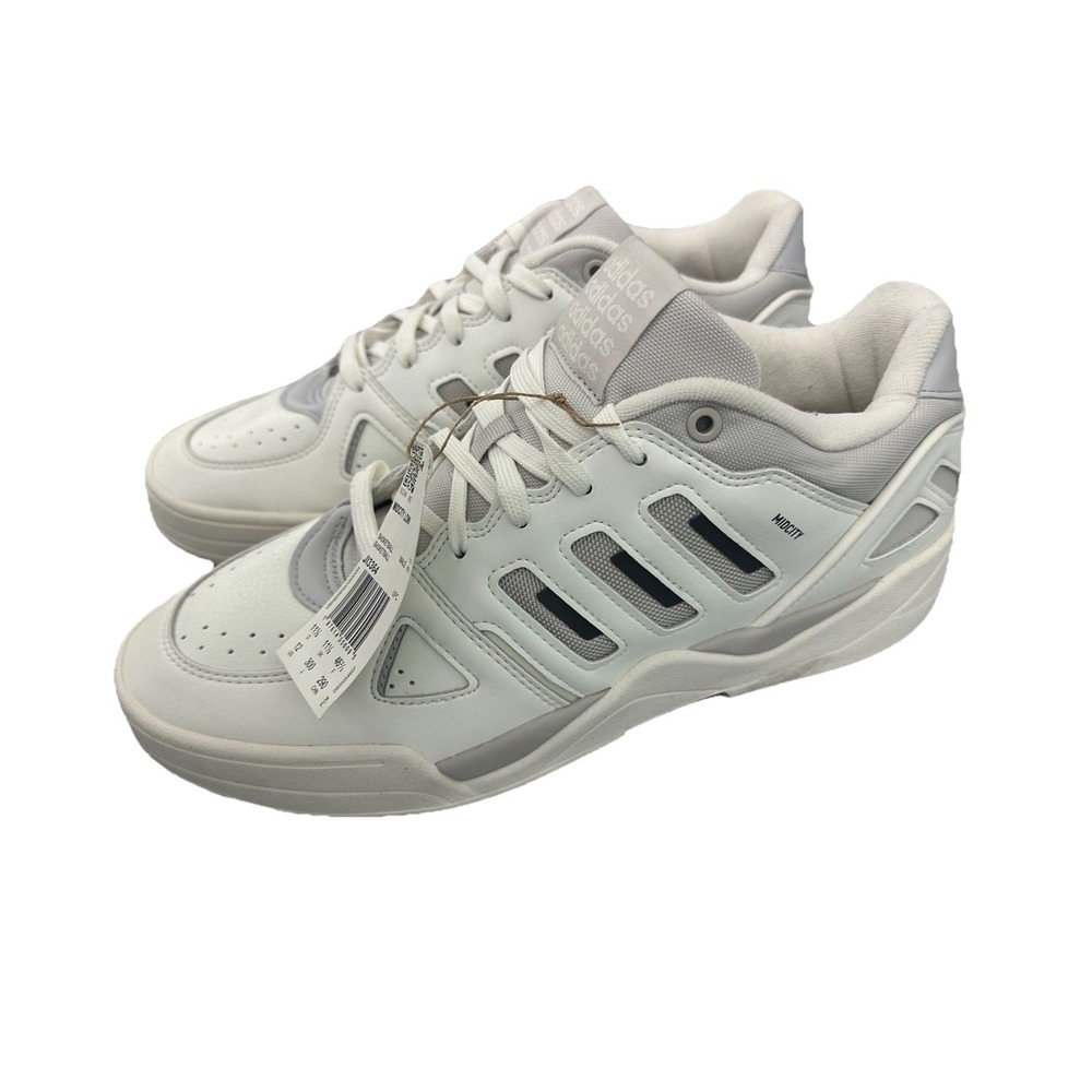 Adidas Men's basketball Midcity Low Sneaker, Mid White Grey Gray Size 12